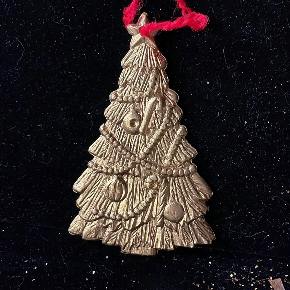 Vintage Gold Tone Tree Ornanent